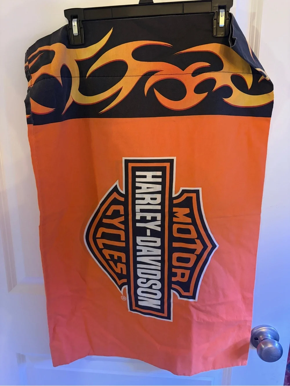 Harley-Davidson Orange and Black Flame pillowcase